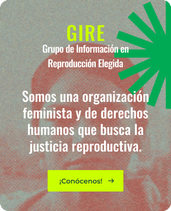 Imagen con el texto Somos una organización feminista y de derechos humanos que busca la justicia reproductiva