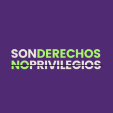 Portada del micrositio 'Son derechos, no privilegios' que reúne información para que las trabajadoras del hogar conozcan sus derechos reproductivos y laborales. Está ilustrada con el título de la campaña sobre un fondo morado. Da clic para redirigirte al micrositio.